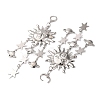 Alloy Sun Chandelier Earrings for Women EJEW-U028-01P-3