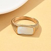 316L Stainless Steel Shell Finger Rings for Women RJEW-U054-01C-G-2