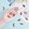 16Pcs 8 Style Autumn Theme Natural Walnut Wood Pendants WOOD-SZ0001-29-3