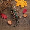 Crocodile Rhinestone Brooch Pin PW-WGA1EFD-02-1