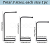 3Pcs 3 Styles Iron Necklace Jewelry Display Rack NDIS-SC0001-01-2