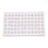 Footprint Brass Natural Pearl Stud Earrings PEAR-N020-05W-2