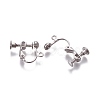 Rack Plated Brass Screw Clip-on Earring Findings KK-P169-04P-2