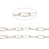 Non-Tarnish 3.28 Feet 304 Stainless Steel Textured Paperclip Chains X-CHS-I009-01P-2