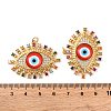 Rack Plating Brass Micro Pave Cubic Zirconia Pendants KK-H486-24G-4