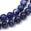 Round Natural Sodalite Beads Strands G-F222-39-6mm-2