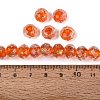 Handmade Foil Glass Beads FOIL-Q001-02G-4