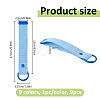 9Pcs 9 Colors Alloy Polyester Keychains KEYC-FH0001-80B-2