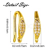 10 Pairs Brass Micro Pave Clear Cubic Zirconia Earring Hooks ZIRC-SZ0005-19B-2
