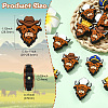 14Pcs 7 Styles Cattle Food Grade Silicone Focal Beads SIL-CJ0003-11-2
