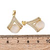 Brass Resin Pendants KK-V009-06G-2