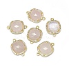 Natural Rose Quartz Links connectors G-L514-019D-1
