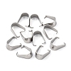 Tarnish Resistant 304 Stainless Steel Snap on Bails STAS-R048-13x9mm-5