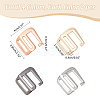 WADORN 8Pcs 4 Style Alloy Slider Buckles FIND-WR0010-84-2