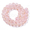 Frosted Spray Painted Glass Beads Strands GLAA-N035-03D-C06-2