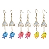3 Pairs Seed Glass Beads Fish with Fishtail Dangle Earrings EJEW-MZ00599-2
