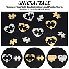 8 Sets 2 Colors Ion Plating(IP) 304 Stainless Steel Split Pendants STAS-UN0055-50-4