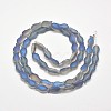 Frosted Electroplate Glass Fish Beads Strands EGLA-M001-D04-2