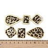 Alloy acrylic Dangle Stud Earrings EJEW-M075-01G-05-5