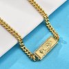 Brass Cuban Link Chain Bracelets BJEW-A035-01G-5