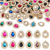 72Pcs 12 Colors Sew on Rhinestones GLAA-PH0004-08-1