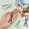 6Pcs 2 Colors Alloy Keychain Clasps DIY-CA0004-46-3