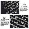3Pcs Alloy Twisted Chain Bag Strap AJEW-FH00023-5