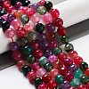 Natural Agate Round Beads Strand G-L085-8mm-01-1