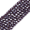 Electroplate Glass Beads Strands EGLA-A044-P2mm-A11-1