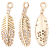 20Pcs Brass Micro Pave Cubic Zirconia Pendants KK-BBC0025-98-7