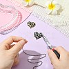 2Pcs 2 Colors Brass Micro Pave Cubic Zirconia Pendants KK-CJ0003-16-5