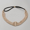Iron with Rhinestone Elastic Headband OHAR-WH0034-26A-1