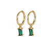 Real 18K Gold Plated 925 Sterling Silver Dangle Hoop Earrings for Women SY2365-4-1