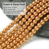 Eco-Friendly Dyed Glass Pearl Beads Strands HY-A008-6mm-RB094-3