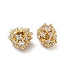 Brass Clear Cubic Zirconia Beads KK-D228-23G-1