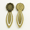 18x25mm Tray Bookmark Cabochon Settings PALLOY-S033-02AB-NR-1