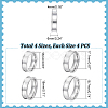 16Pcs 4 Size 201 Stainless Steel Grooved Finger Ring Settings STAS-UN0051-70-3
