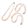 Dyed Round Natural Green Jade Graduated Beaded Necklaces GG-CBAA808-05P-6
