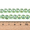 AB Color Plated Transparent Glass Round Beads Strands EGLA-T029-8mm-12T-09-4