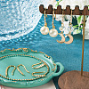 4Pcs 2 Styles Brass Micro Pave Clear Cubic Zirconia Earring Hooks KK-TA0003-30-5