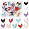 24Pcs 12 Colors Rack Plating Alloy Enamel Charms ENAM-FS0002-75-1