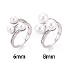 Brass Micro Pave Cubic Zirconia Cup Peg Ring Settings KK-N274-21P-4