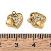 304 Stainless Steel Micro Pave Clear Cubic Zirconia Charms CU-CBAF0F8-03A-G-3