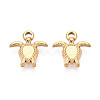304 Stainless Steel Turtle Charms STAS-T072-53G-1