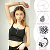 Tartan Teardrop PU Leather Pendant Necklaces & Bracelets & Dangle Earrings Sets SJEW-WH0007-07B-4