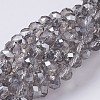 Electroplate Glass Beads Strands GR12MMY-01S-1