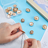 Gorgecraft 16Pcs 2 Style Alloy Enamel Shank Buttons BUTT-GF0003-50-6