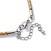 Polyester Cord Braided Bracelet Makings MAK-Z003-01P-27-3