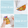 14Pcs 7 Styles Back to School Polyester Clothing Patches PATC-CY0001-54A-6