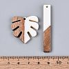 16Pcs 8 Styles Opaque Resin & Walnut Wood Pendants RESI-N053-25-3